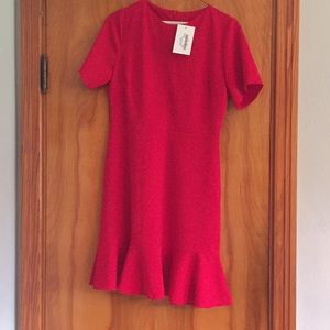 Red vintage inspired peplum dress